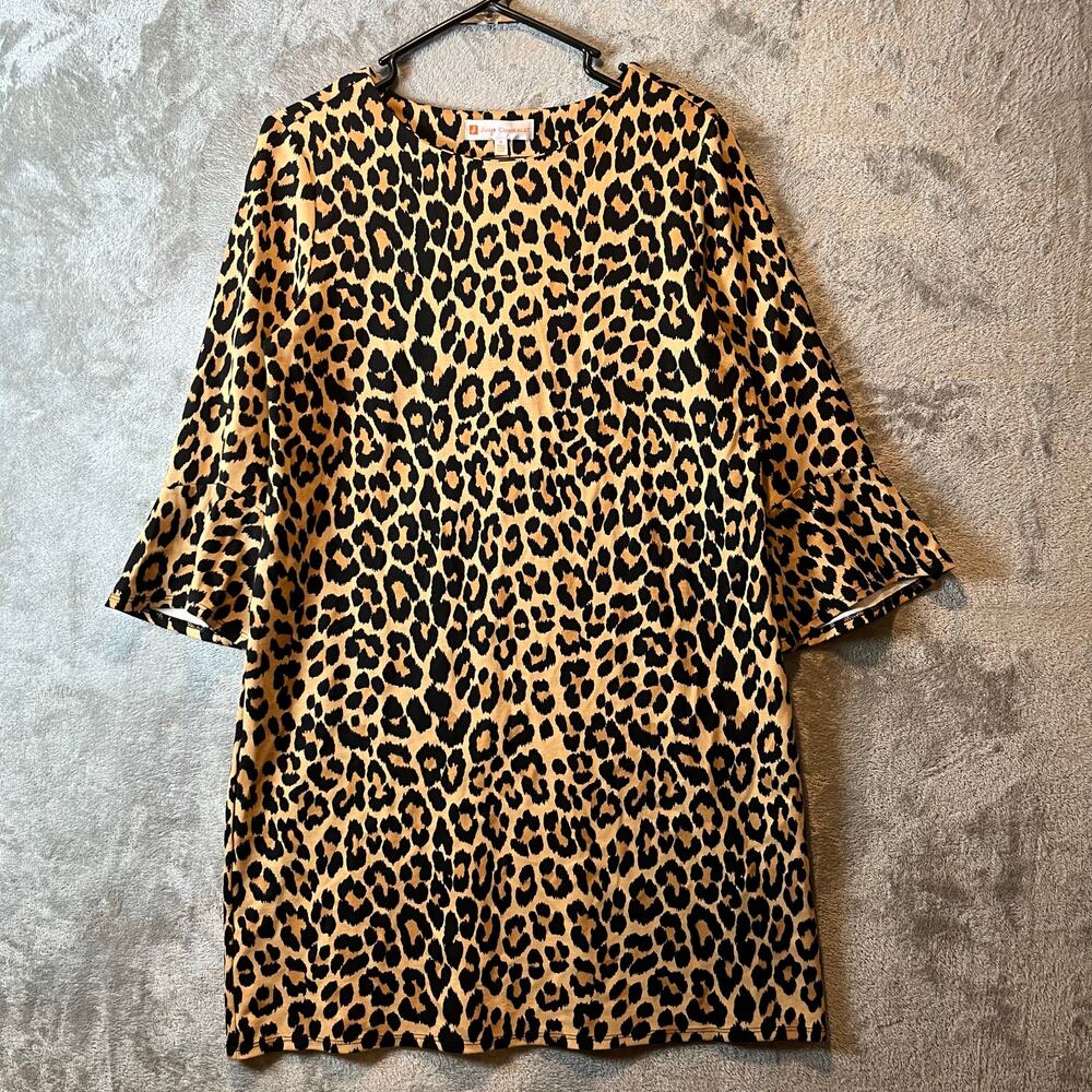 Jude Connally Margot Leopard Camel Dress Size M New‎ $248 Jude Cloth